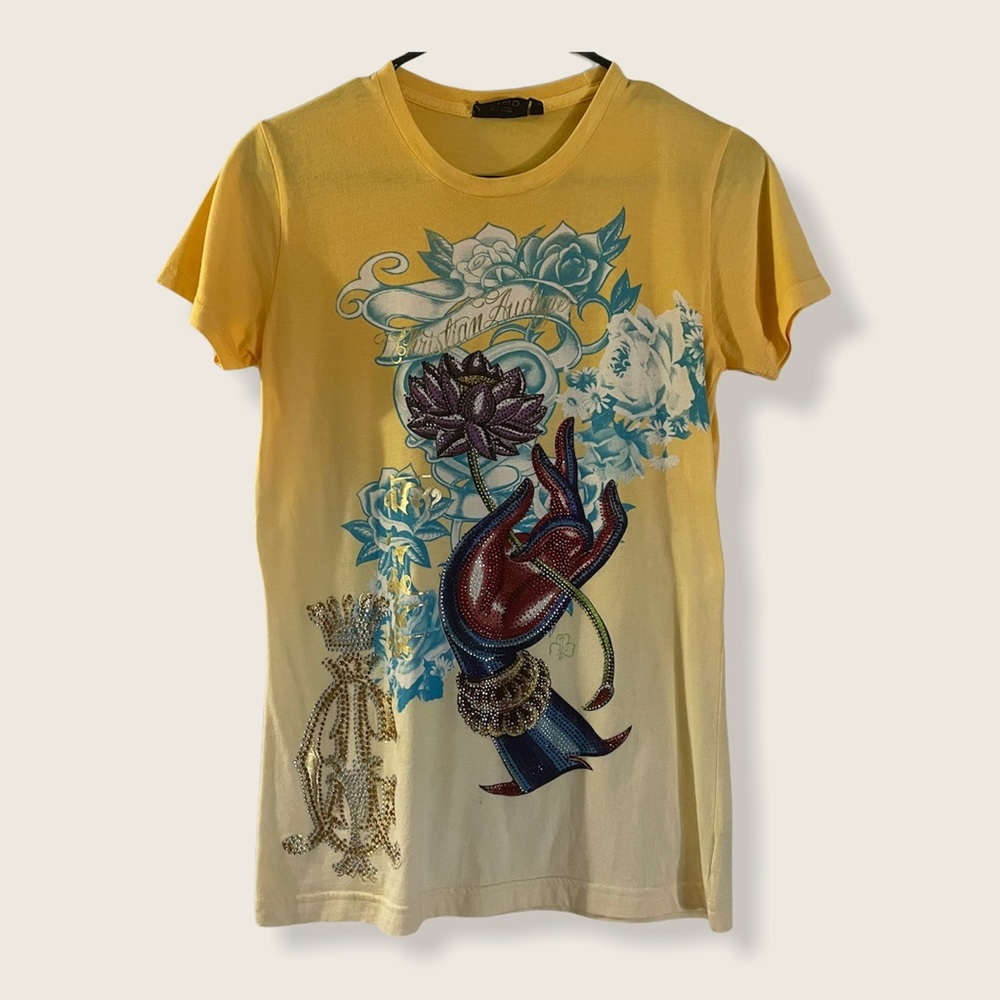 VINTAGE ED HARDY SHIRT WITH RHINESTONES